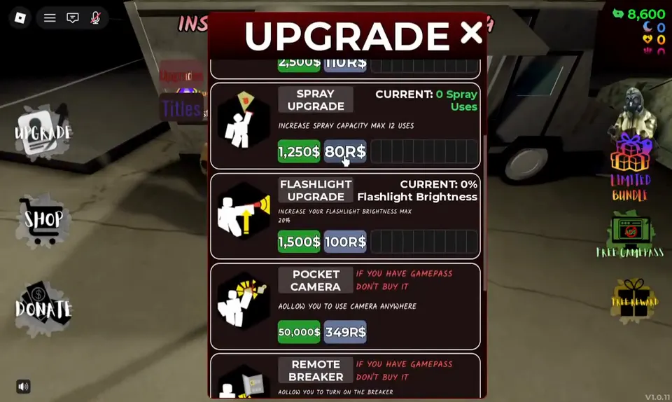 Keep the Door Locked full upgrades list including bat and breaker
